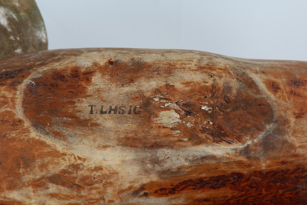 Early 19th Century Swedish Wooden Bowl with Initials