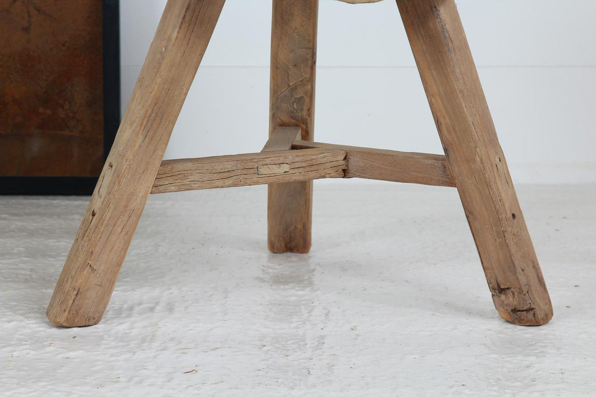 RUSTIC PRIMITIVE GNARLY ELM BUTCHERS BLOCK TABLE