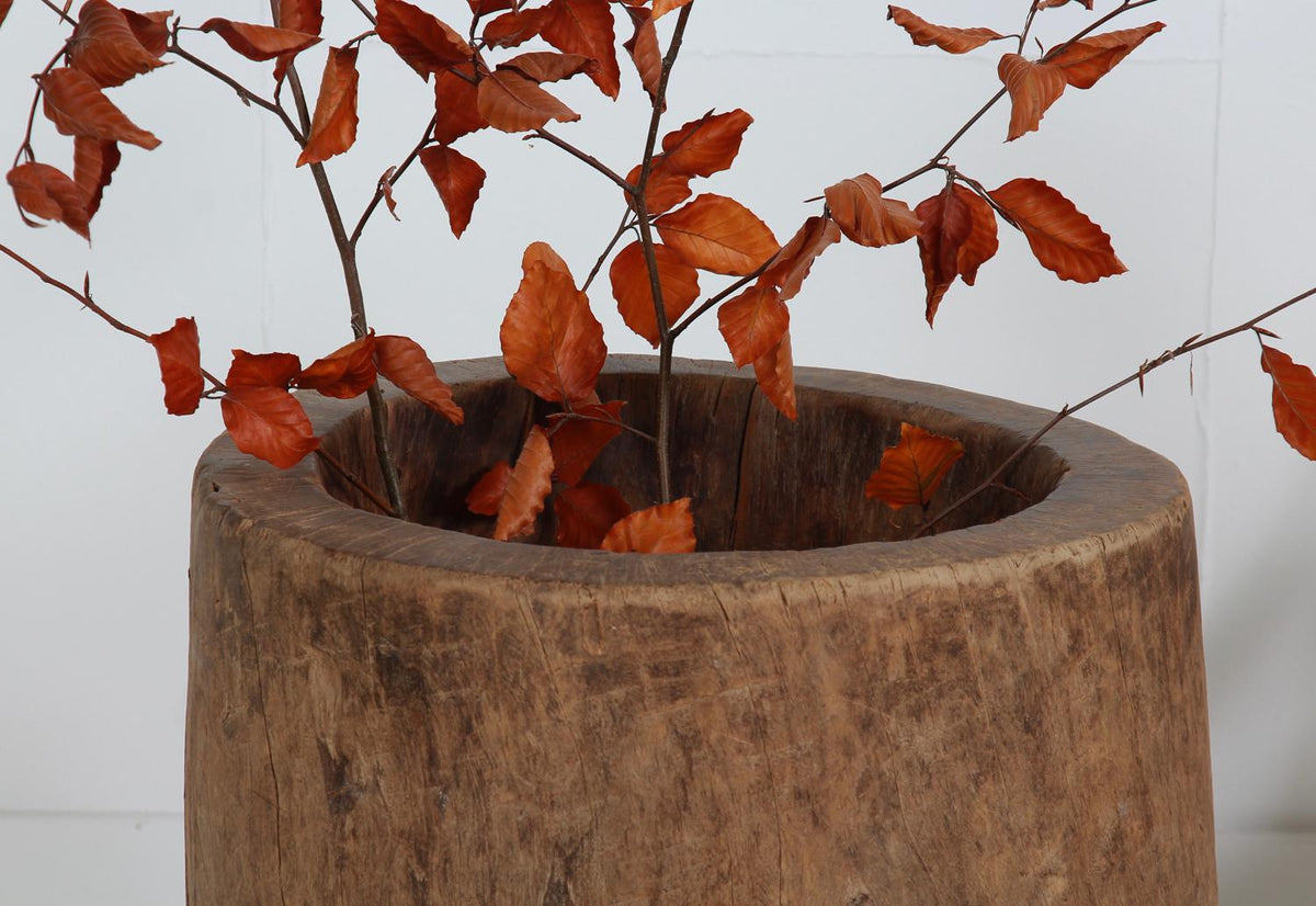 FABULOUS XL RUSTIC JAPANESE USU WOODEN  WABI SABI MORTAR