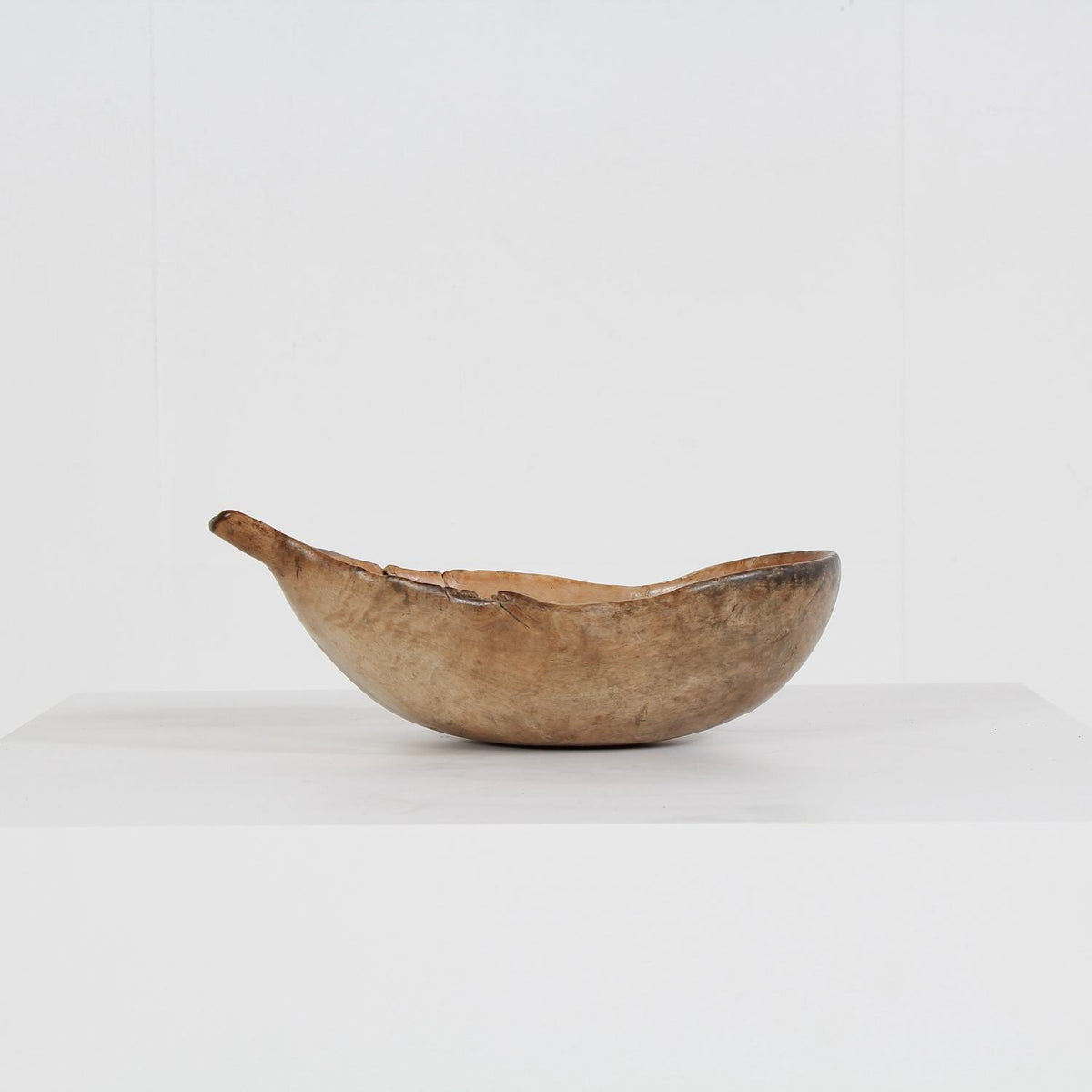 A Very Rare Swedish Organic 19thC Spouted Root Bowl