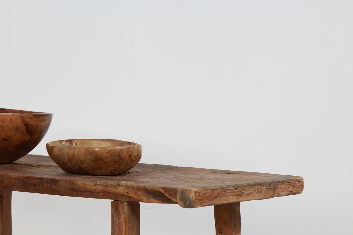 Late 19th Century Elm Rustic Console/Side Table