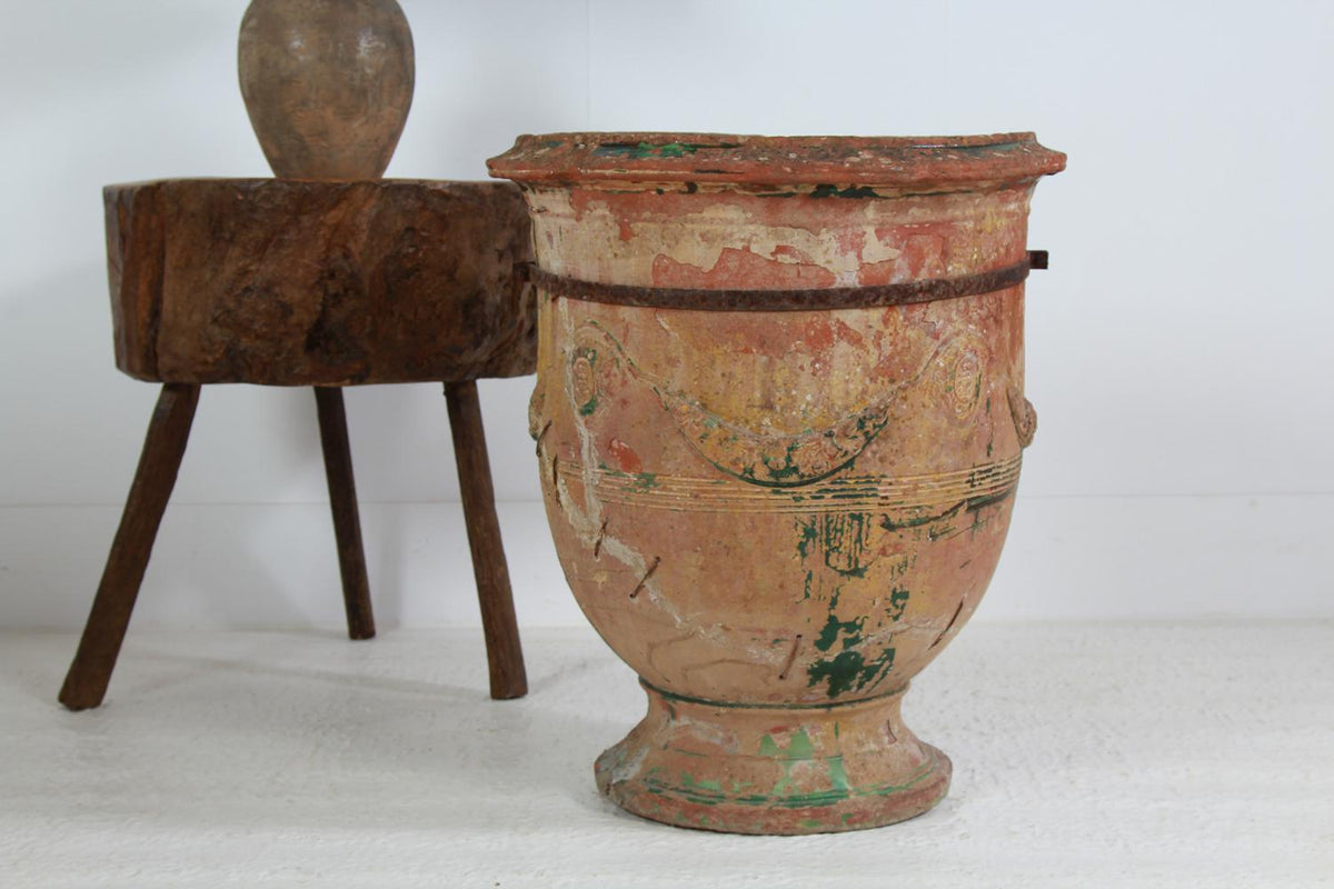 Stunning Ancient French 19thC Time Worn Anduze Garden Planter