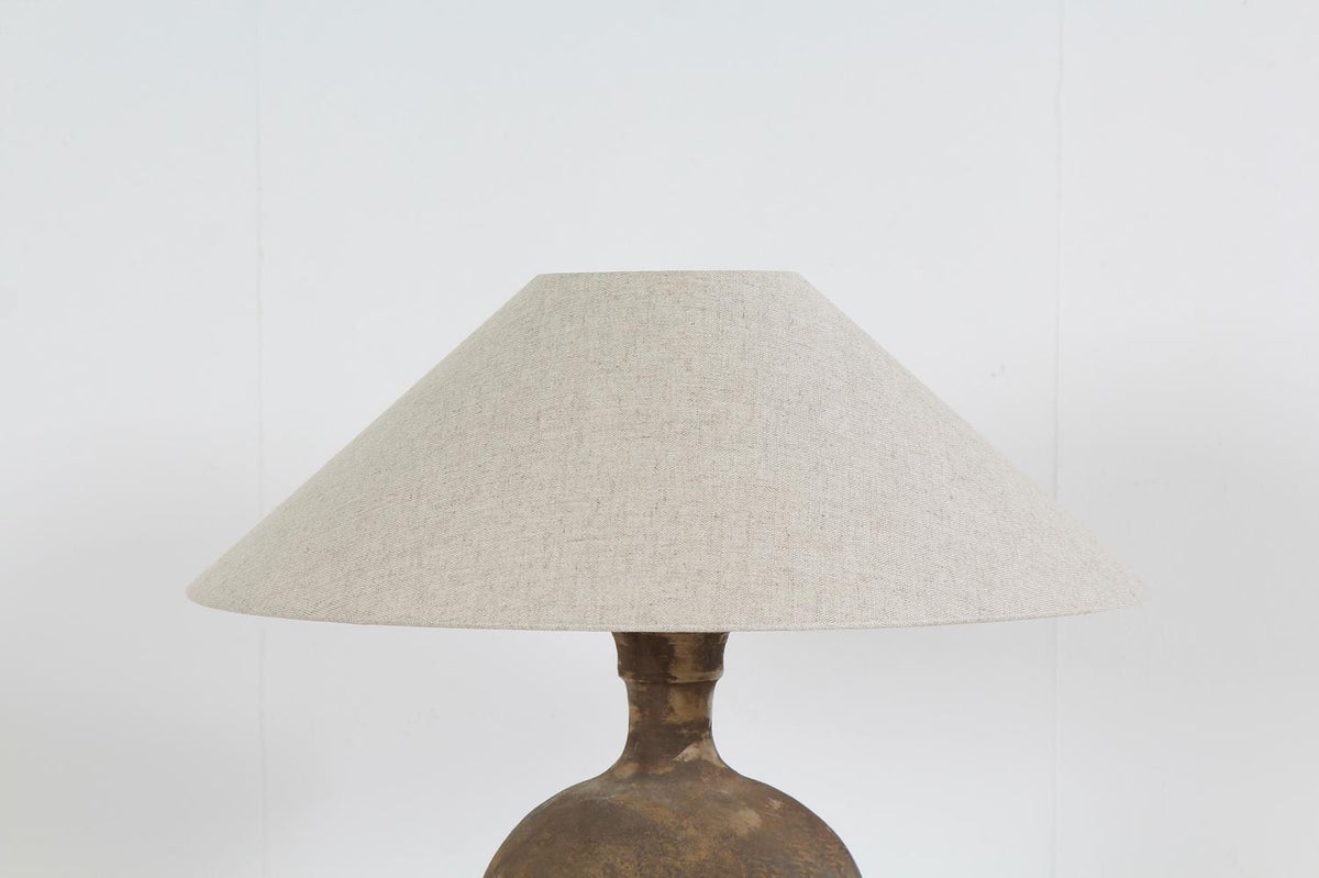 Unique Long & Narrow Chinese Pot Converted into a Lamp & Shade