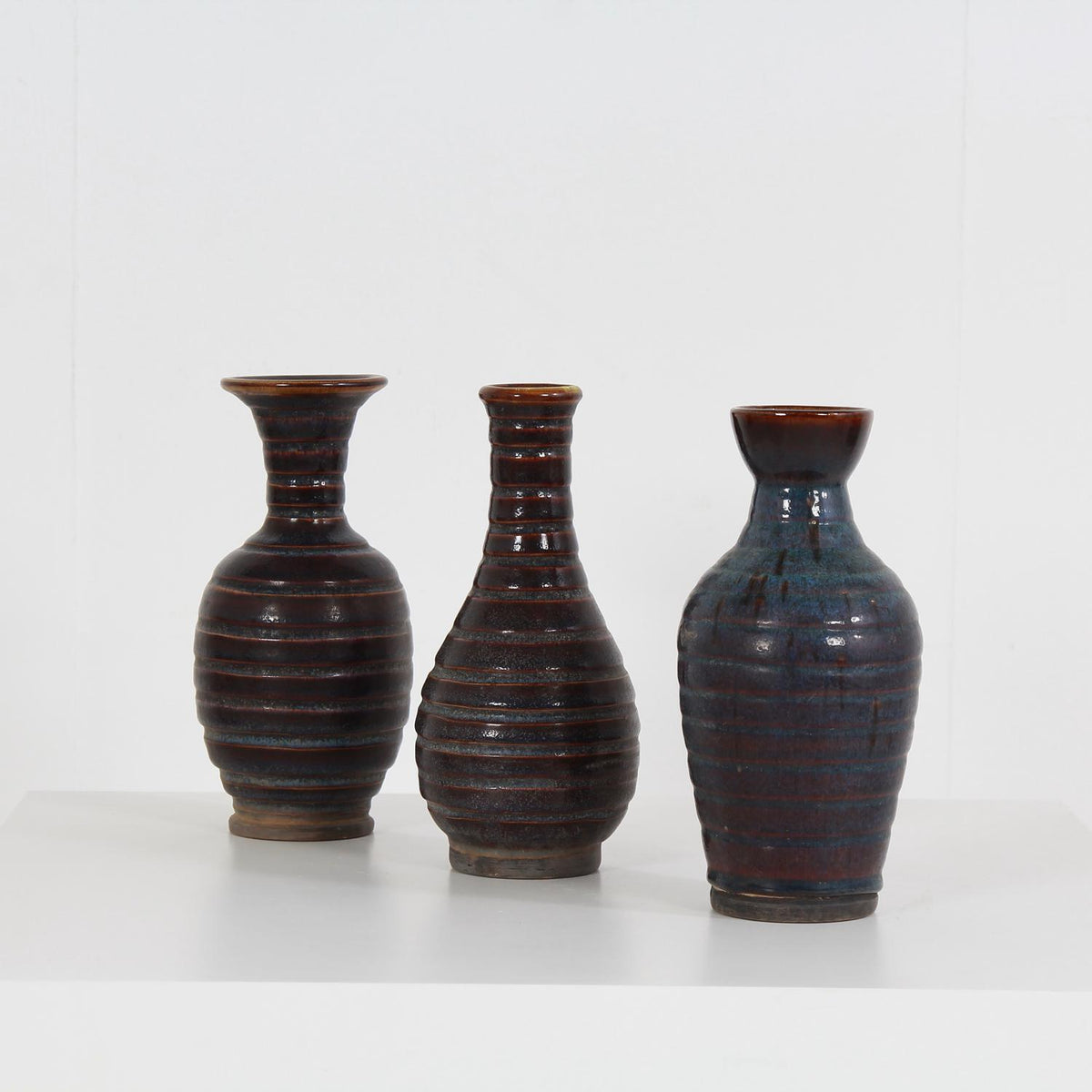 Collection of Three Ceramic Chinese Pastle Jars
