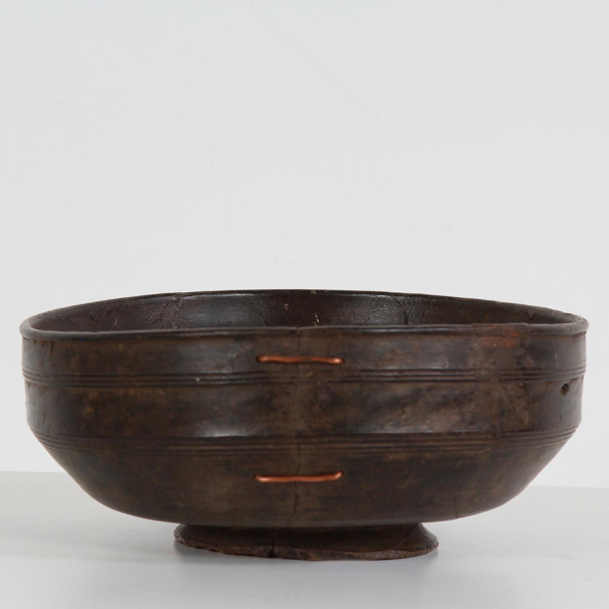 Old Tribal Decorative Wooden 20thC Bowl from West Nepal