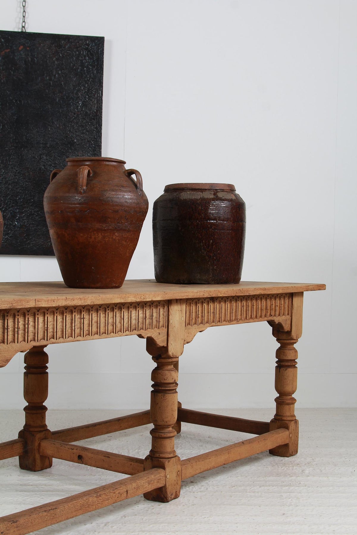 Impressive  French 19thC  Oak Console or Centre Table