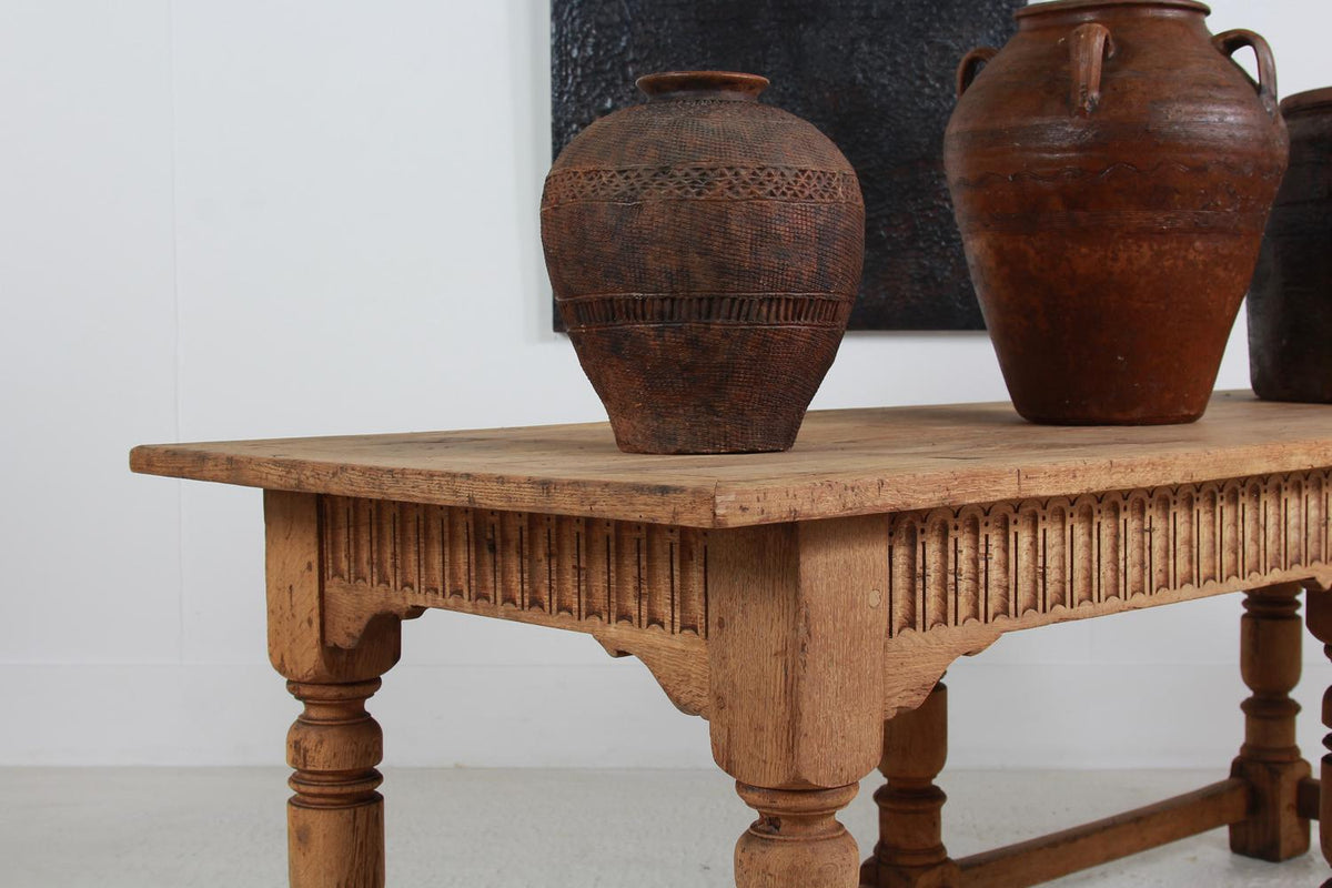 Impressive  French 19thC  Oak Console or Centre Table