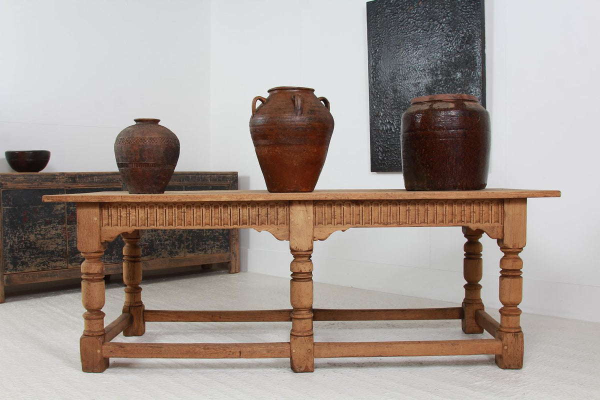 Impressive  French 19thC  Oak Console or Centre Table