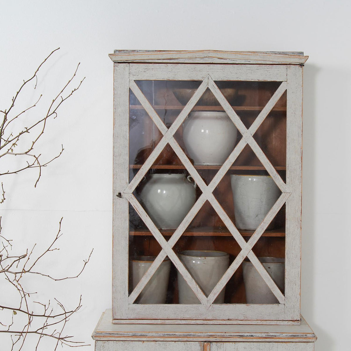 A Charming Period Swedish Gustavian Glazed Bookcase