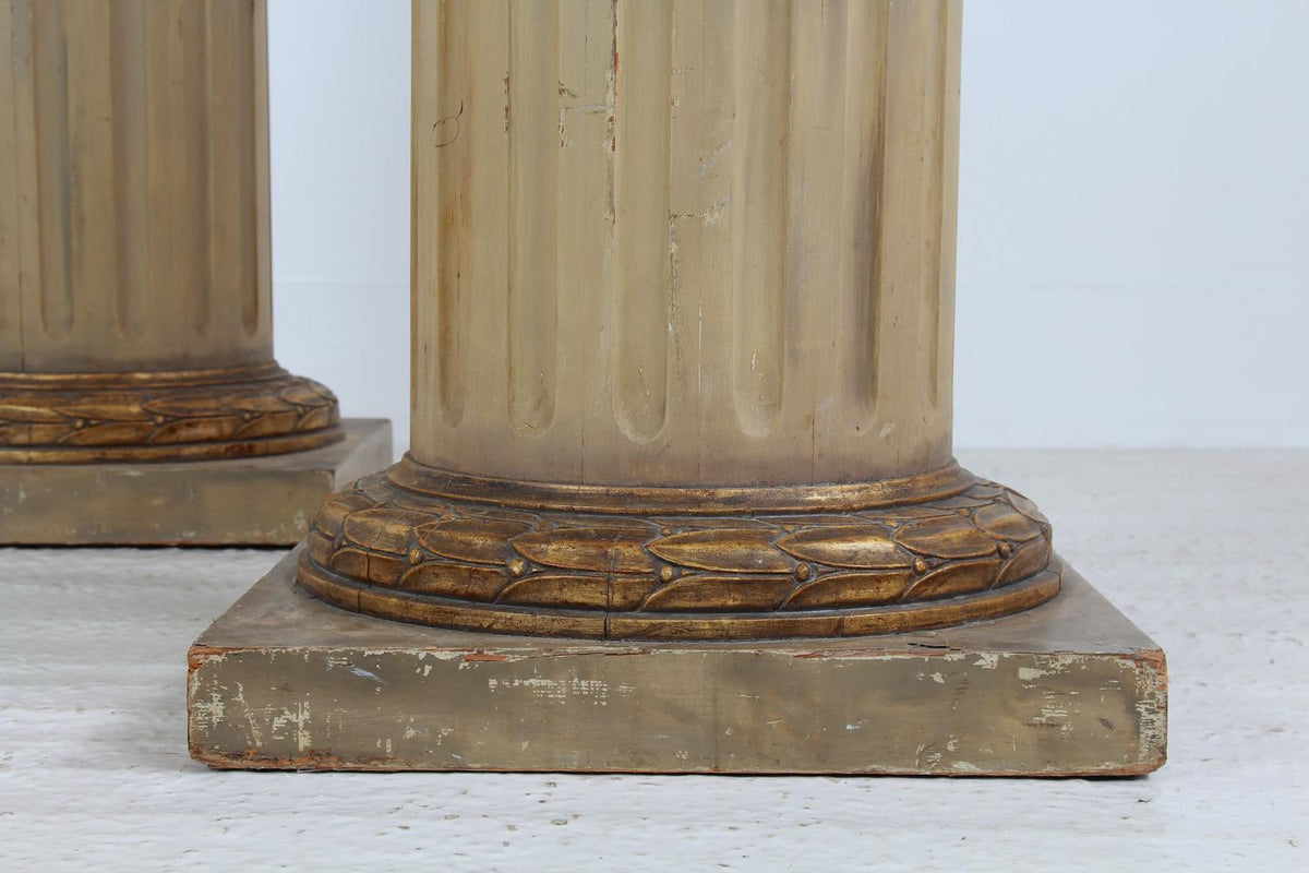Exceptional Pair of Huge Swedish Gustavian Style Pedestal Columns