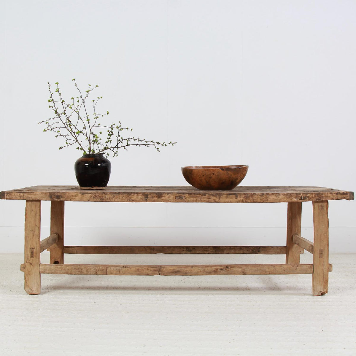Antique Weathered Rustic  Wooden Coffee Table