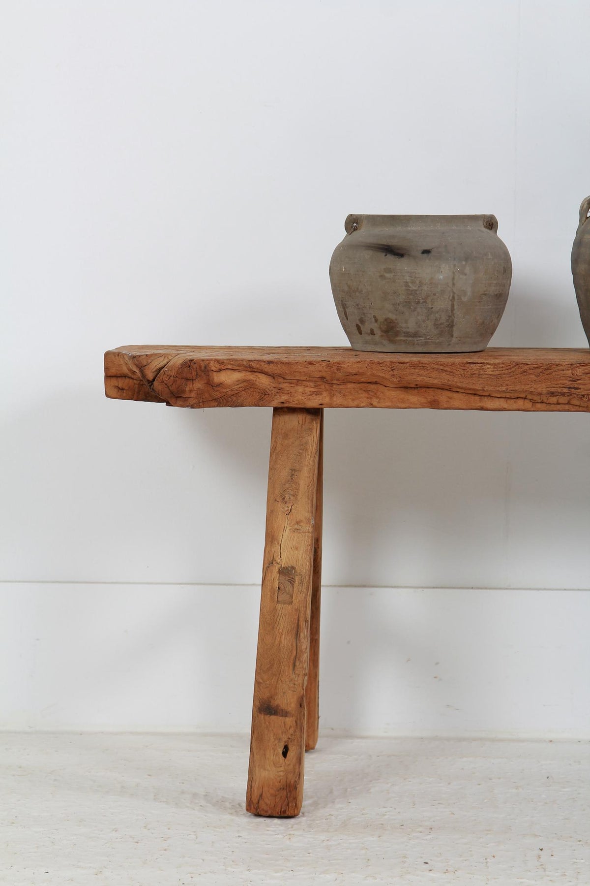 Charming Provincial Rustic Elm Console Table