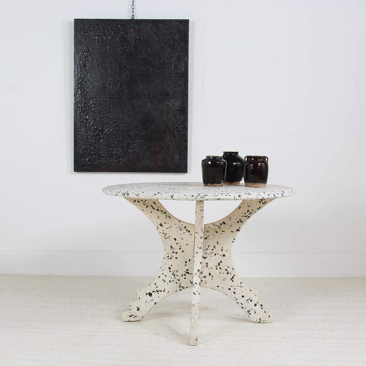 Stunning Italian Vintage Sculptural Round Terrazzo Centre/Dining Table