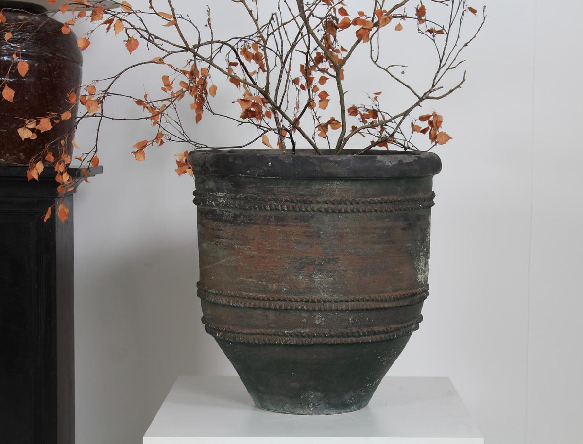 Wonderful Spanish XL 19thC Antique Terracotta Urn Planter