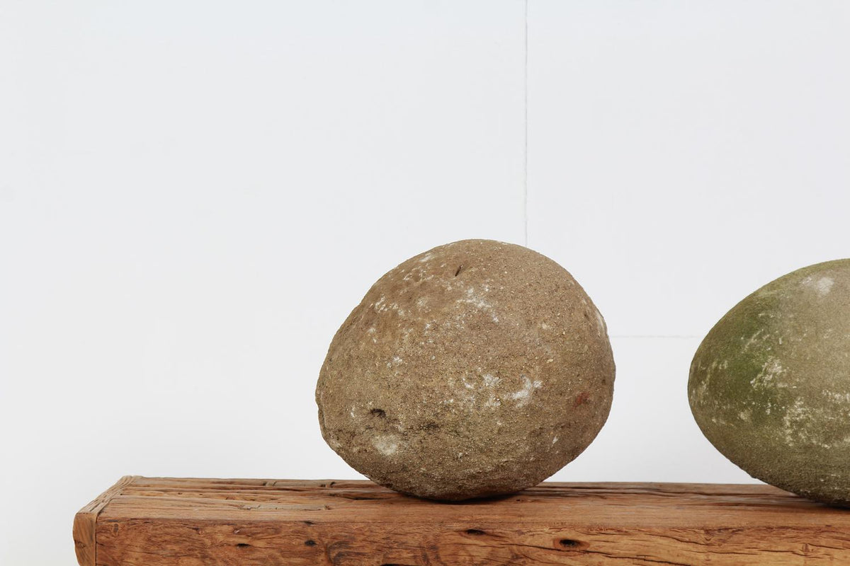 Set of Four Ancient French Architectural Carved Stone Balls