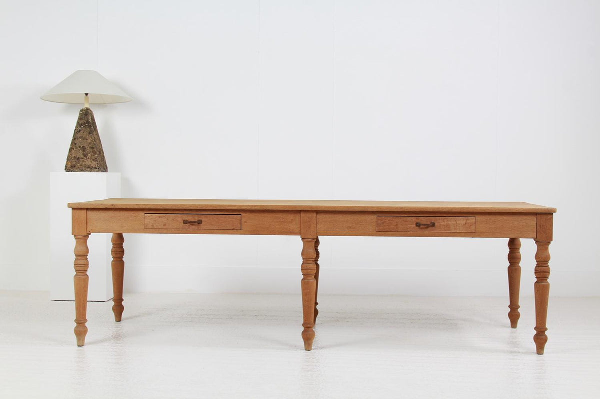 Fabulous French  20thC  Bleached Oak Dining/Centre Table