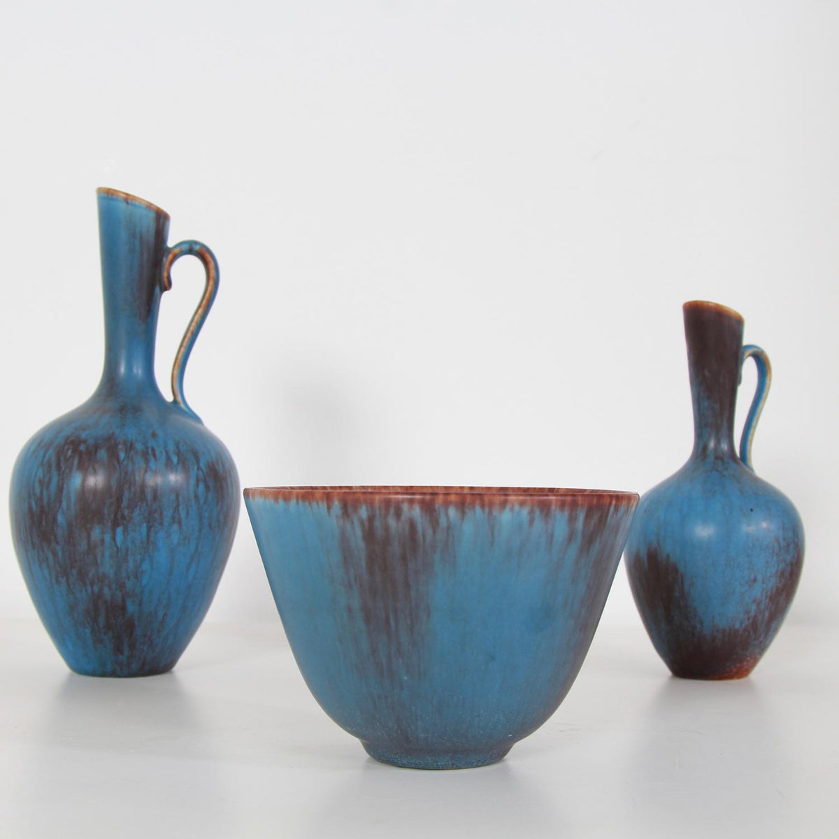Swedish Designer Gunnar Nylund  Ceramic Powder Blue Bowl