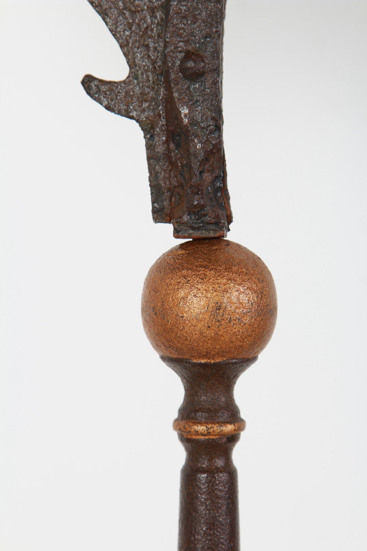 English 19thC Hand Forged Folk Art Iron Cockerel Weathervane