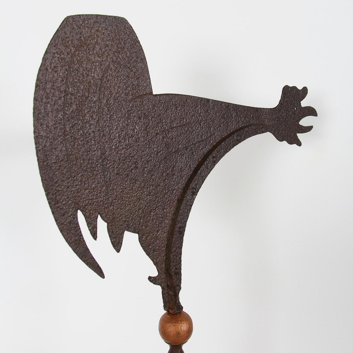English 19thC Hand Forged Folk Art Iron Cockerel Weathervane