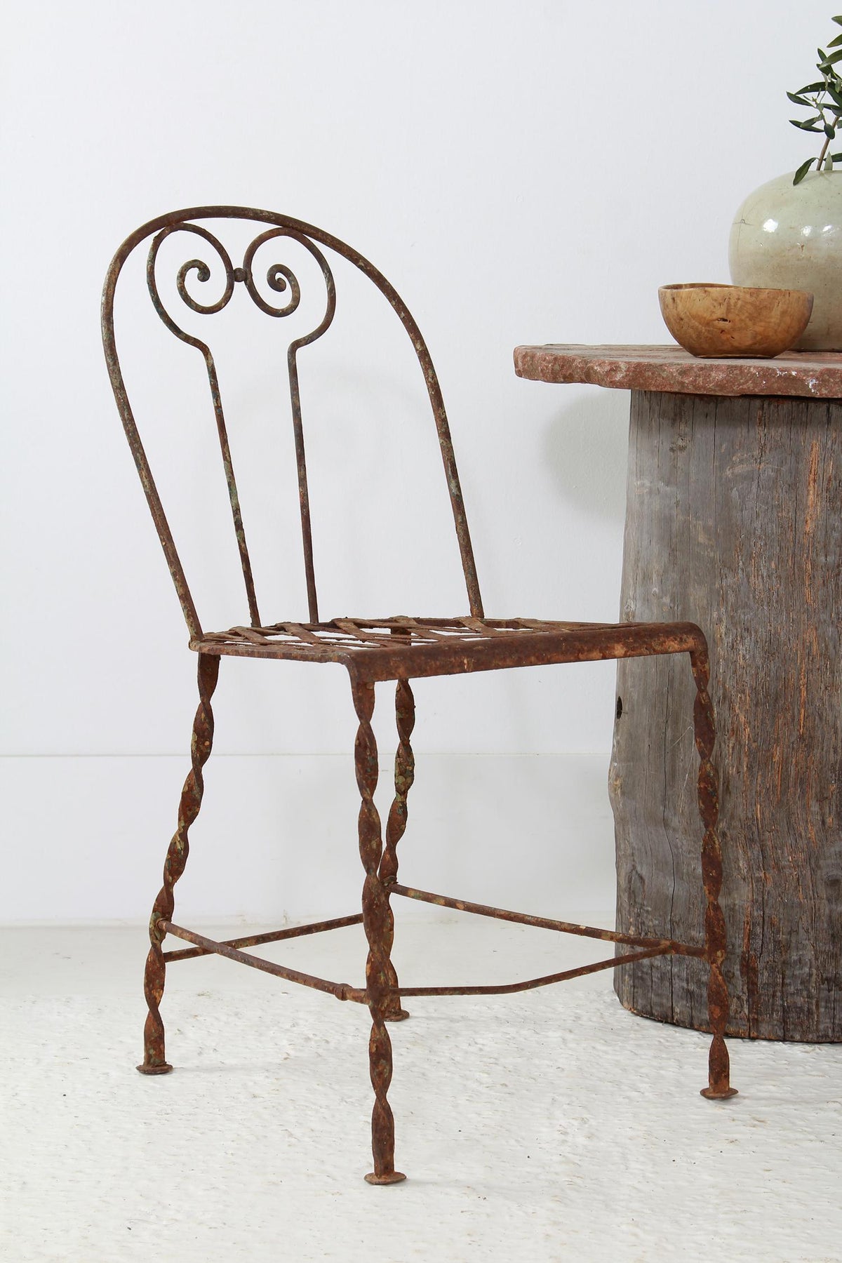 Beautiful Pair of French Wrought Iron Garden Chairs