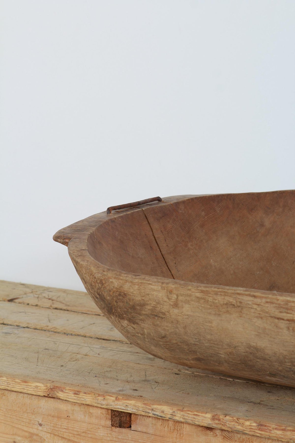 Super Sized Hand-Carved Rustic Ash  Wooden Bowl