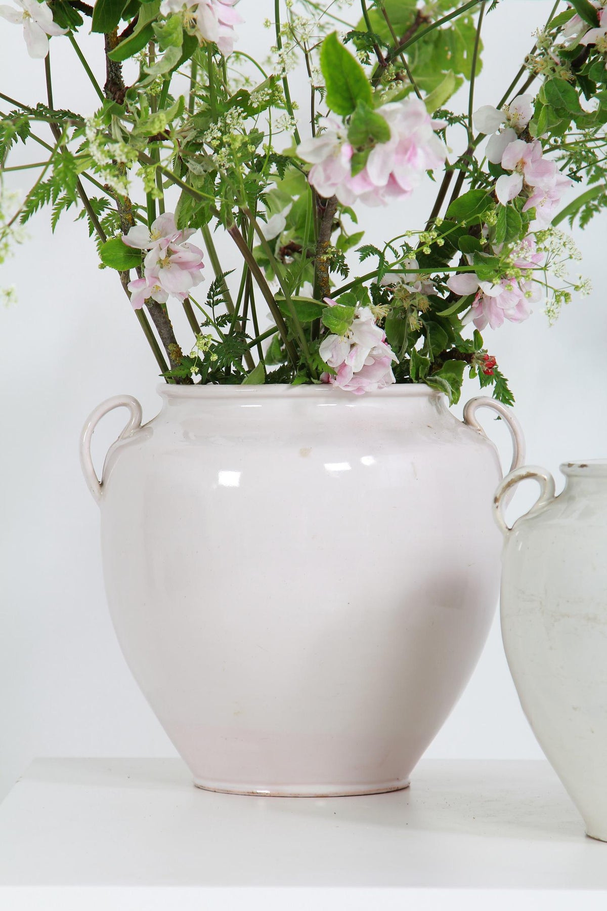 French 19thC White Glazed Confit Pots