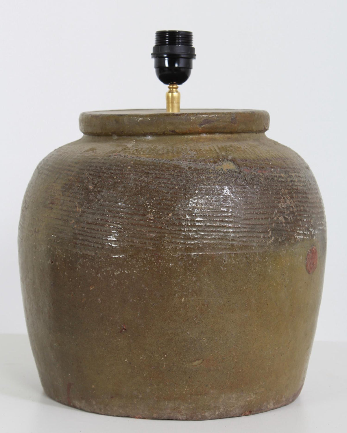 Antique Chinese Ceramic Water Pot Converted into Lamp