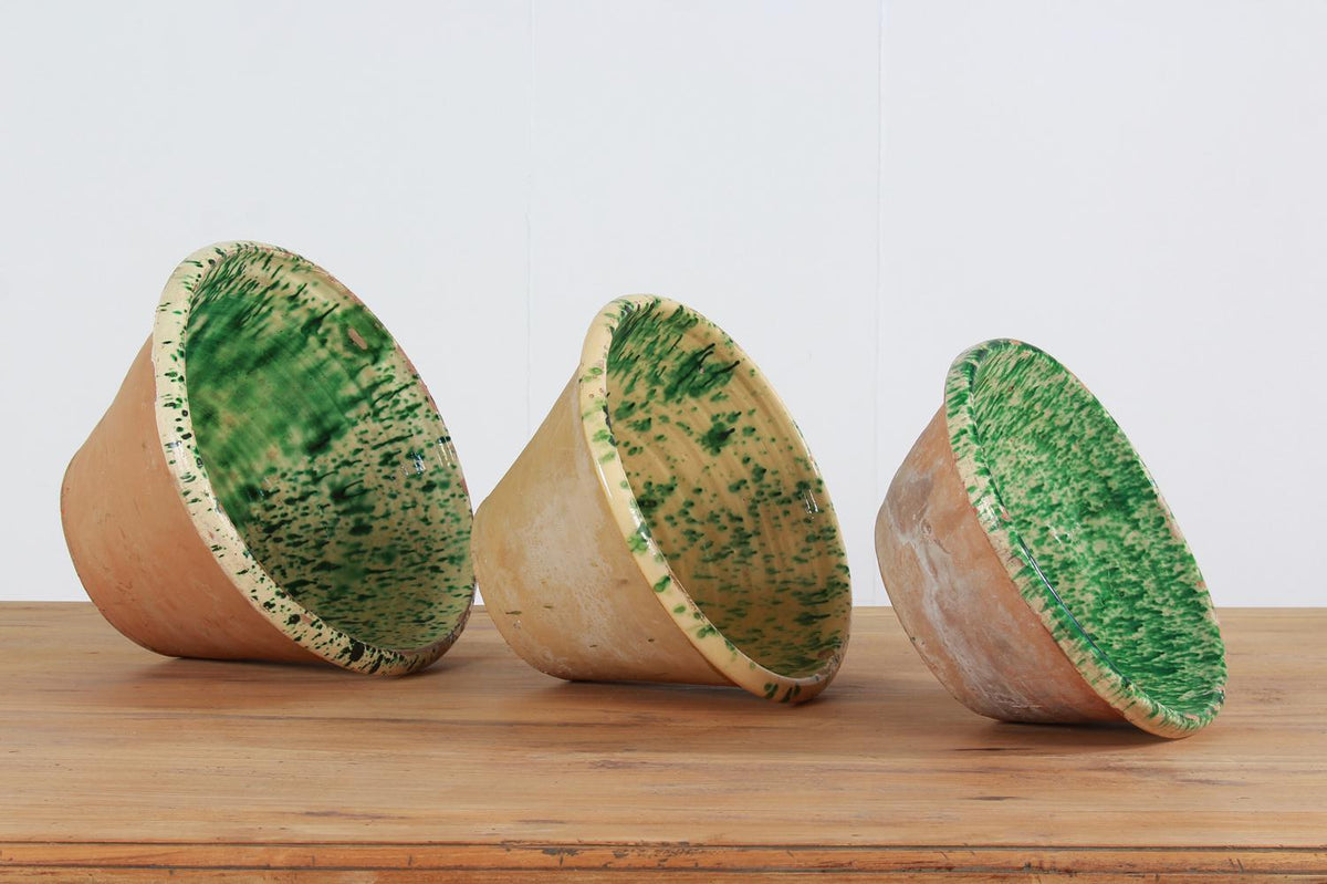 Collection of Three  Colourful Glazed Earthenware Italian  Passata Bowls