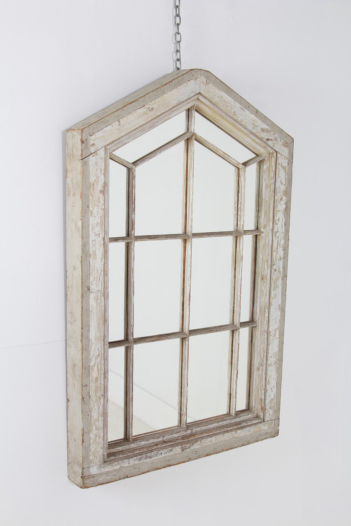 Impressive Architectural  Wooden Window  Mirror