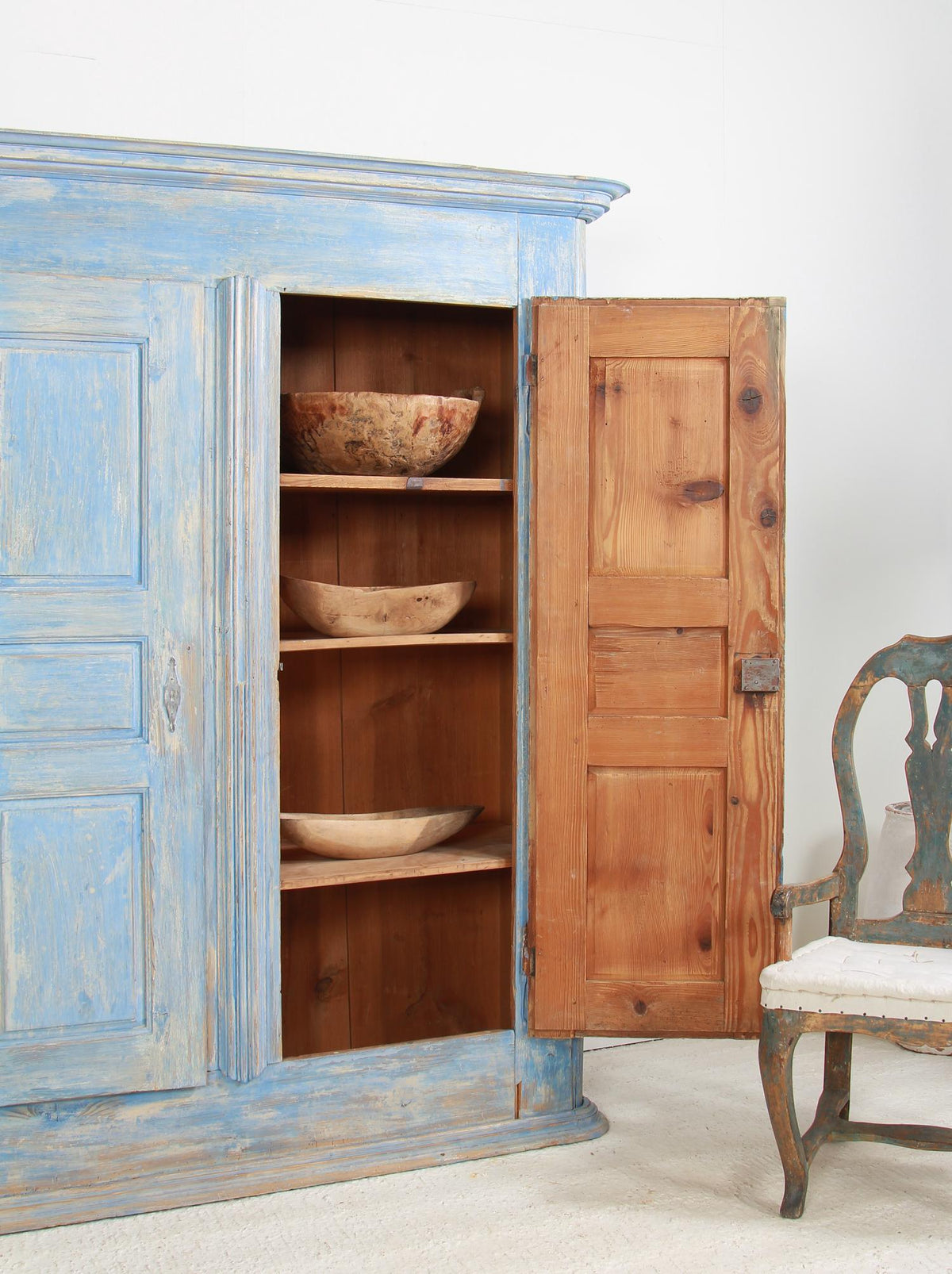 French 18th Century Painted Cupboard from Alsace