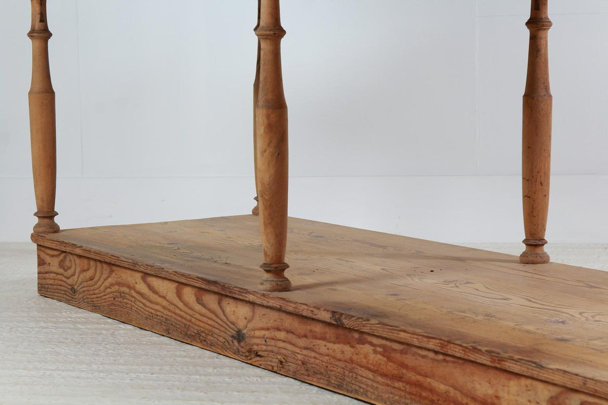Original French 19thC  Drapers Table with Lower Shelf