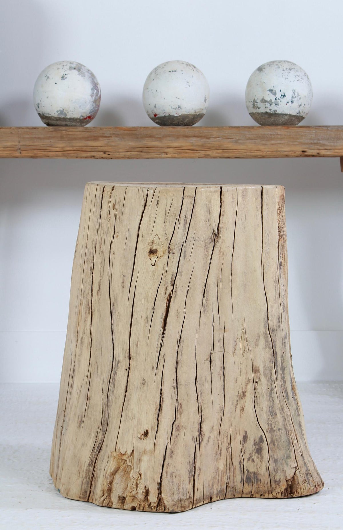 Impressive Organic Gnarly Natural Elm Tree Stump Pedestal Table