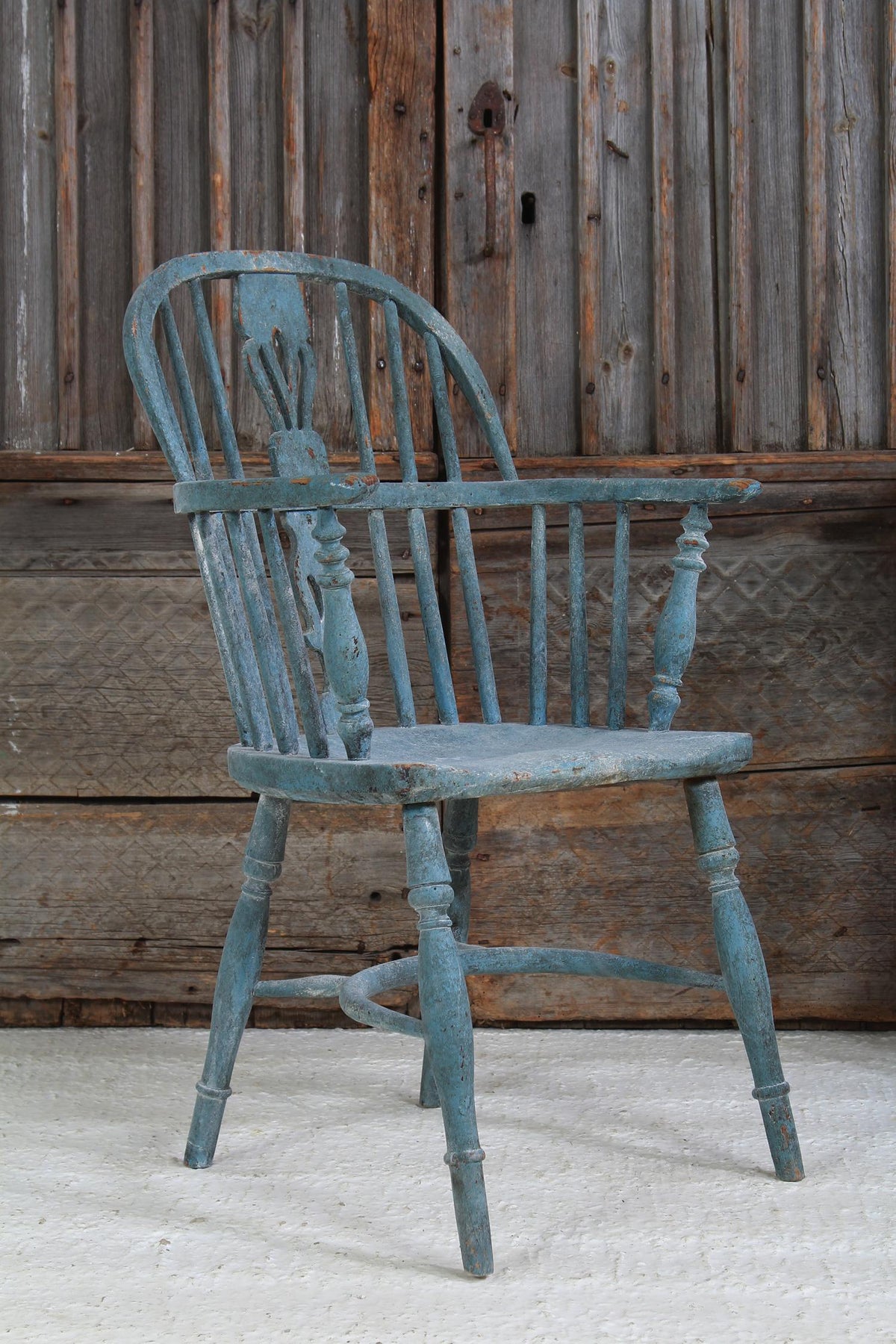 Antique Painted English 19thC Country Windsor Chair