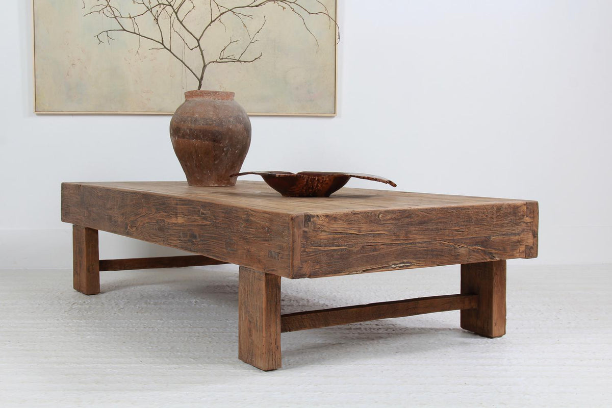 HUGE RUSTIC ORGANIC ELM WABI-SABI  COFFEE TABLE