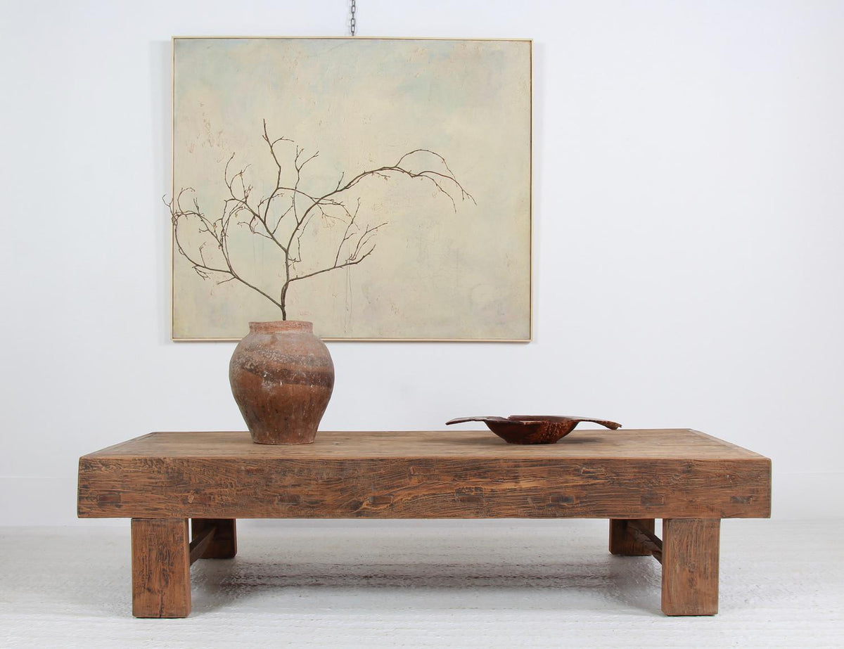 HUGE RUSTIC ORGANIC ELM WABI-SABI  COFFEE TABLE