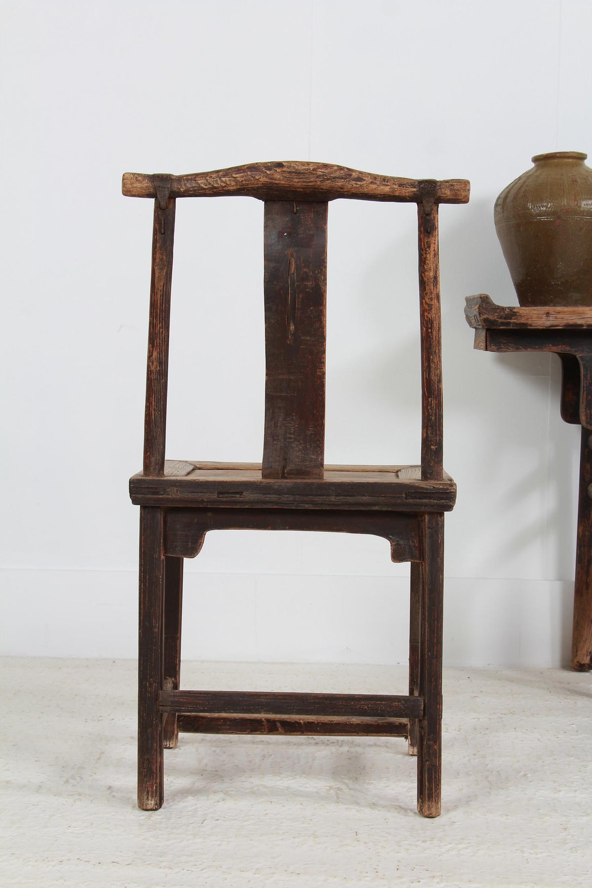 Rustic Chinese 19thC Elm Yoke Chair