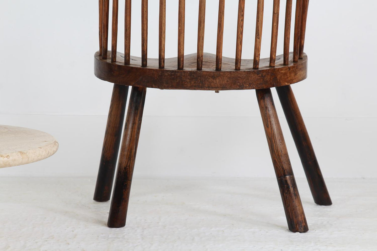 Exceptional  English Late 18thC  West Country Comb Back Chair