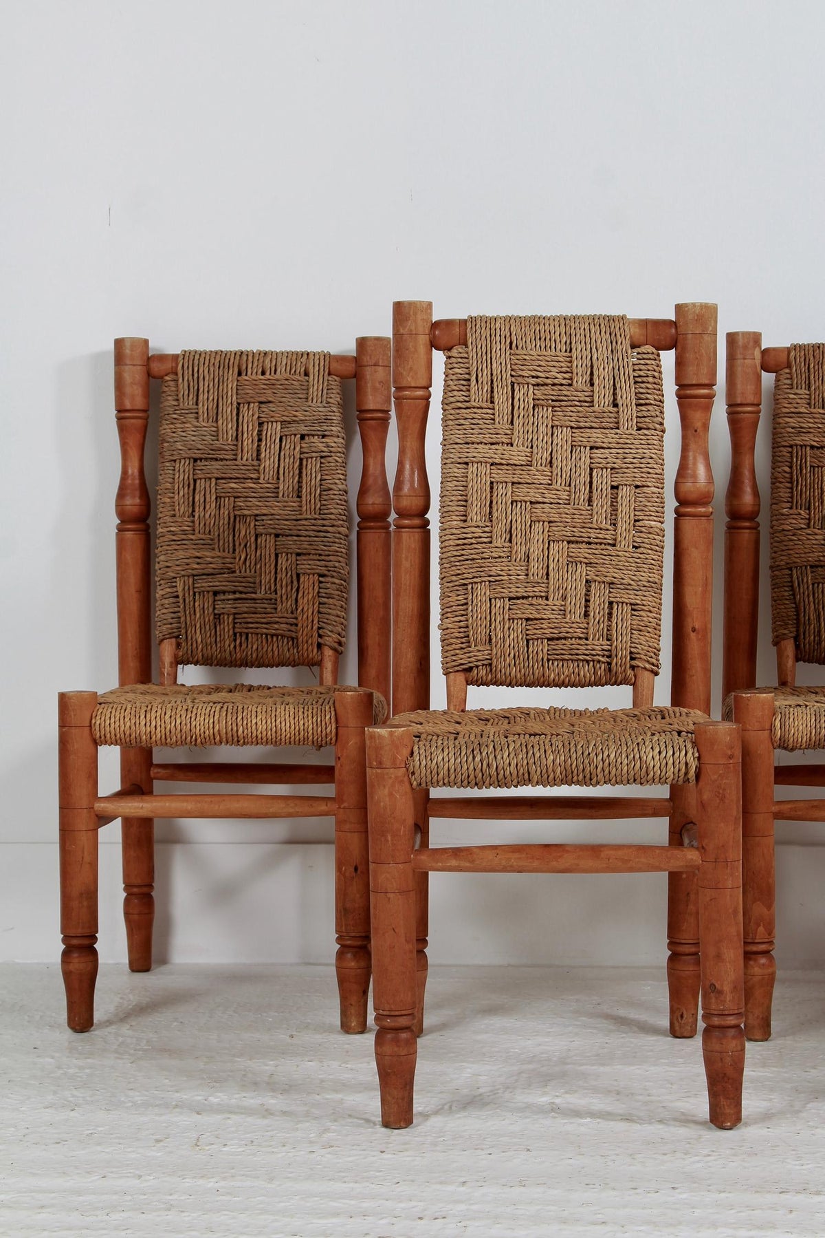 Set of Four Mid Century Adrien Audoux & Frida Minet Dining Chairs
