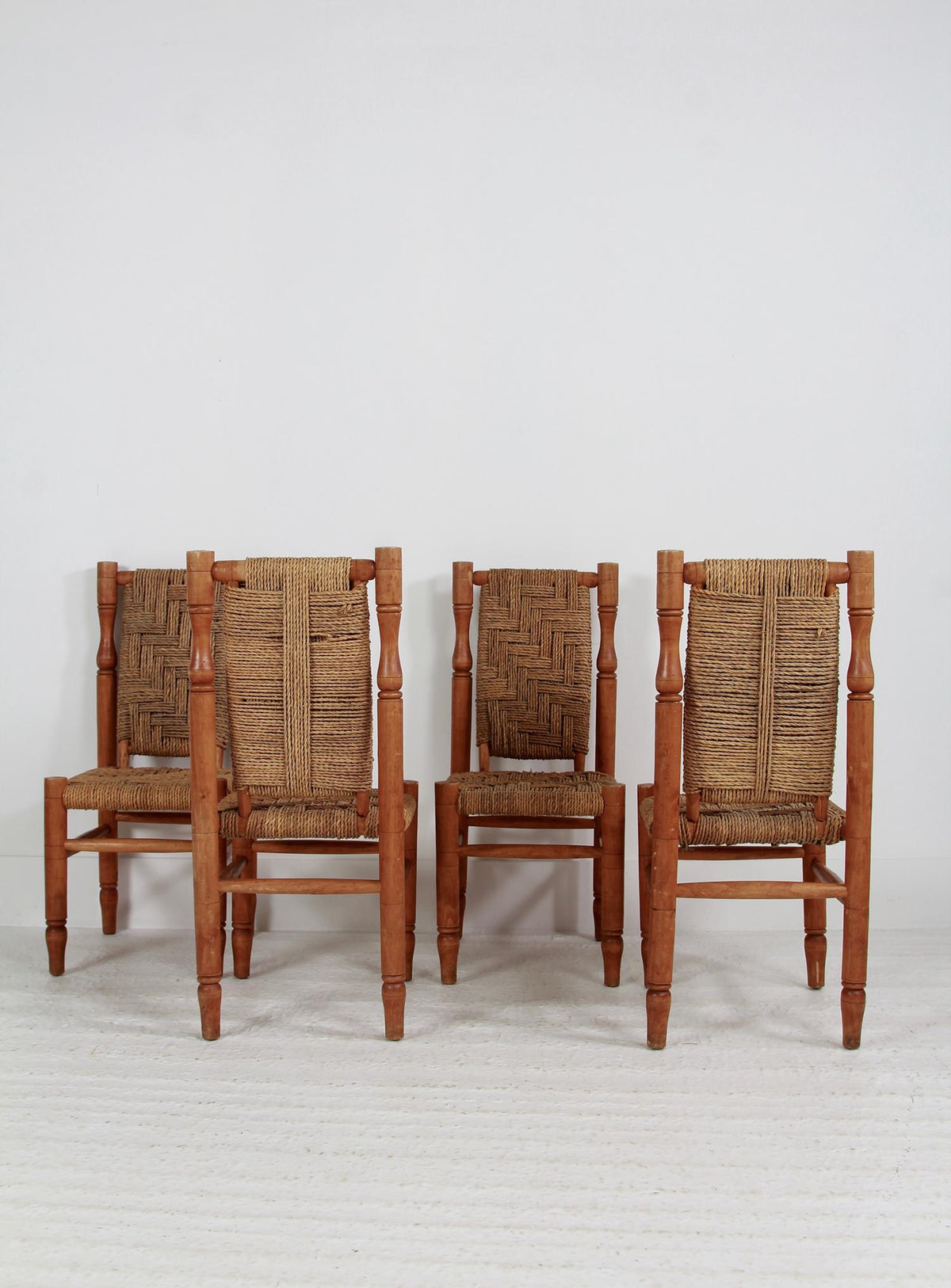 Set of Four Mid Century Adrien Audoux & Frida Minet Dining Chairs