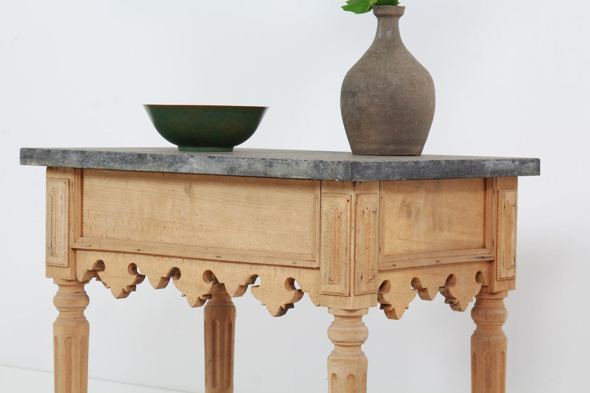 Elegant French Decorative Table with Belgium Bluestone Top