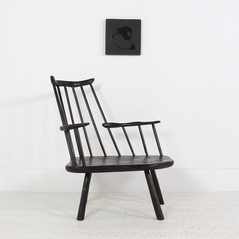 Unique Artisan Mature Oak  Sugi Ban Stick Back Chair