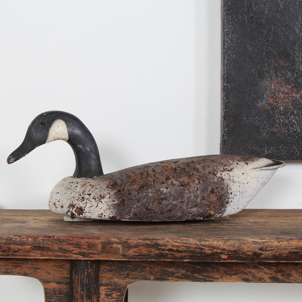 Large American Early 20thC  Folk Art Cork Decoy Duck