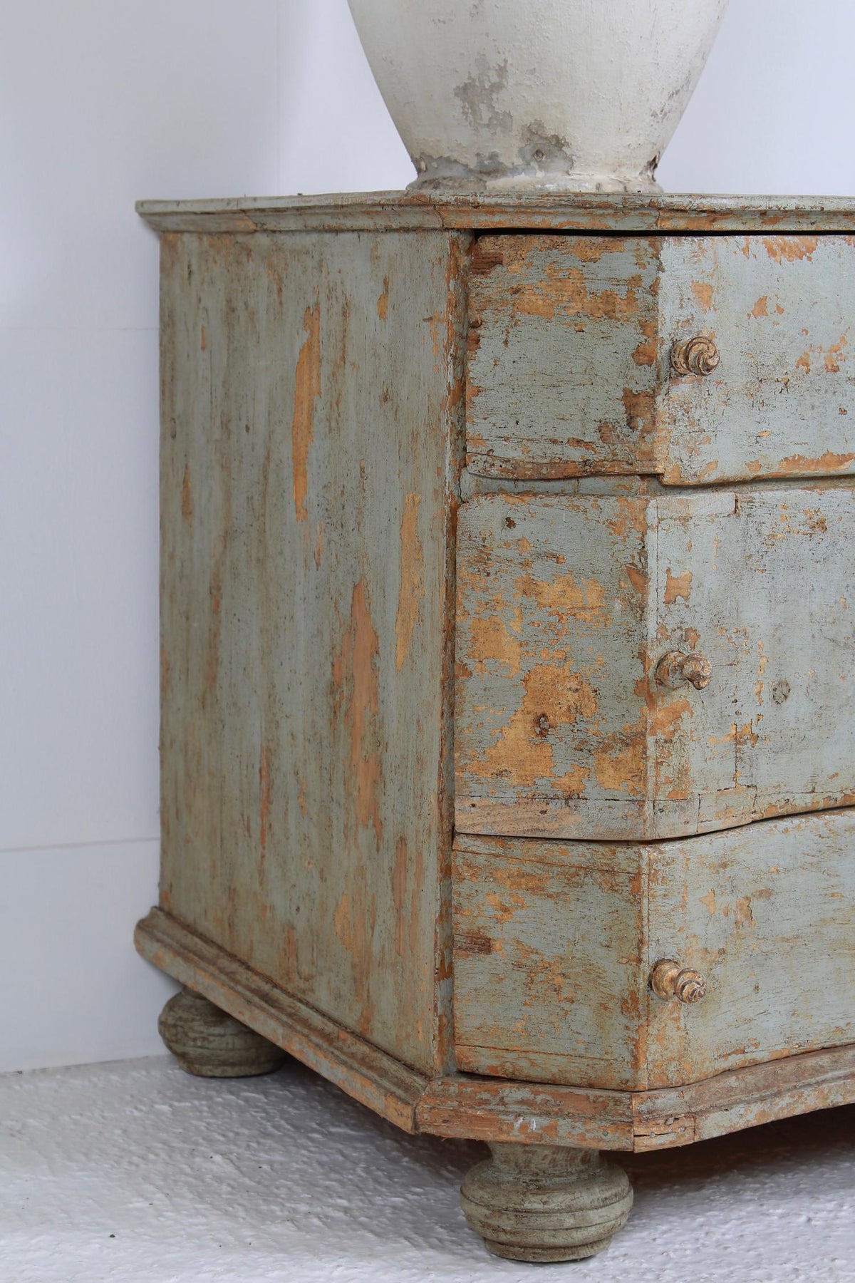 German Painted 18th Century Baroque Chest of Drawers