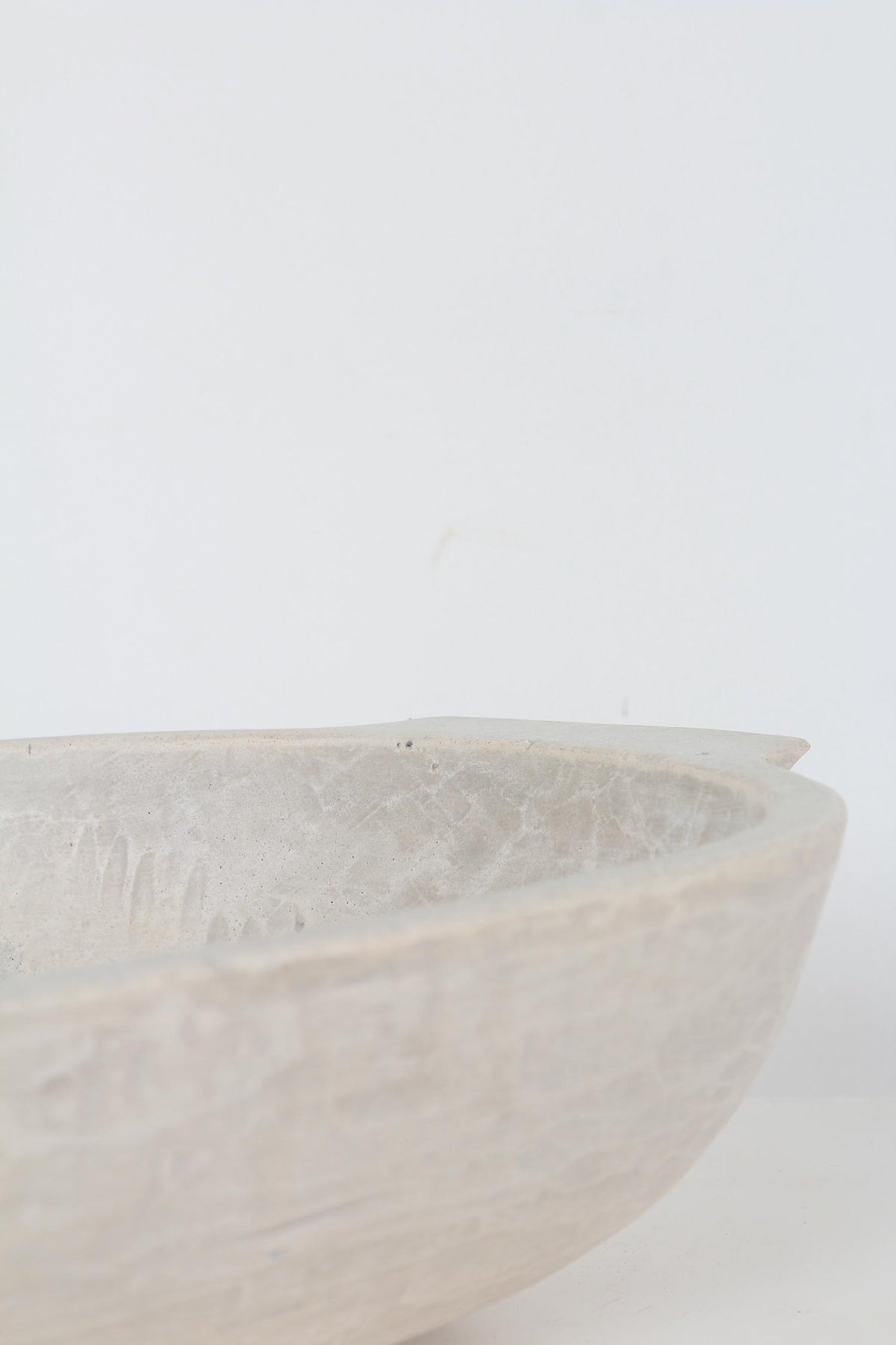 Contemporary Artisan Oolitic Limestone Bowl