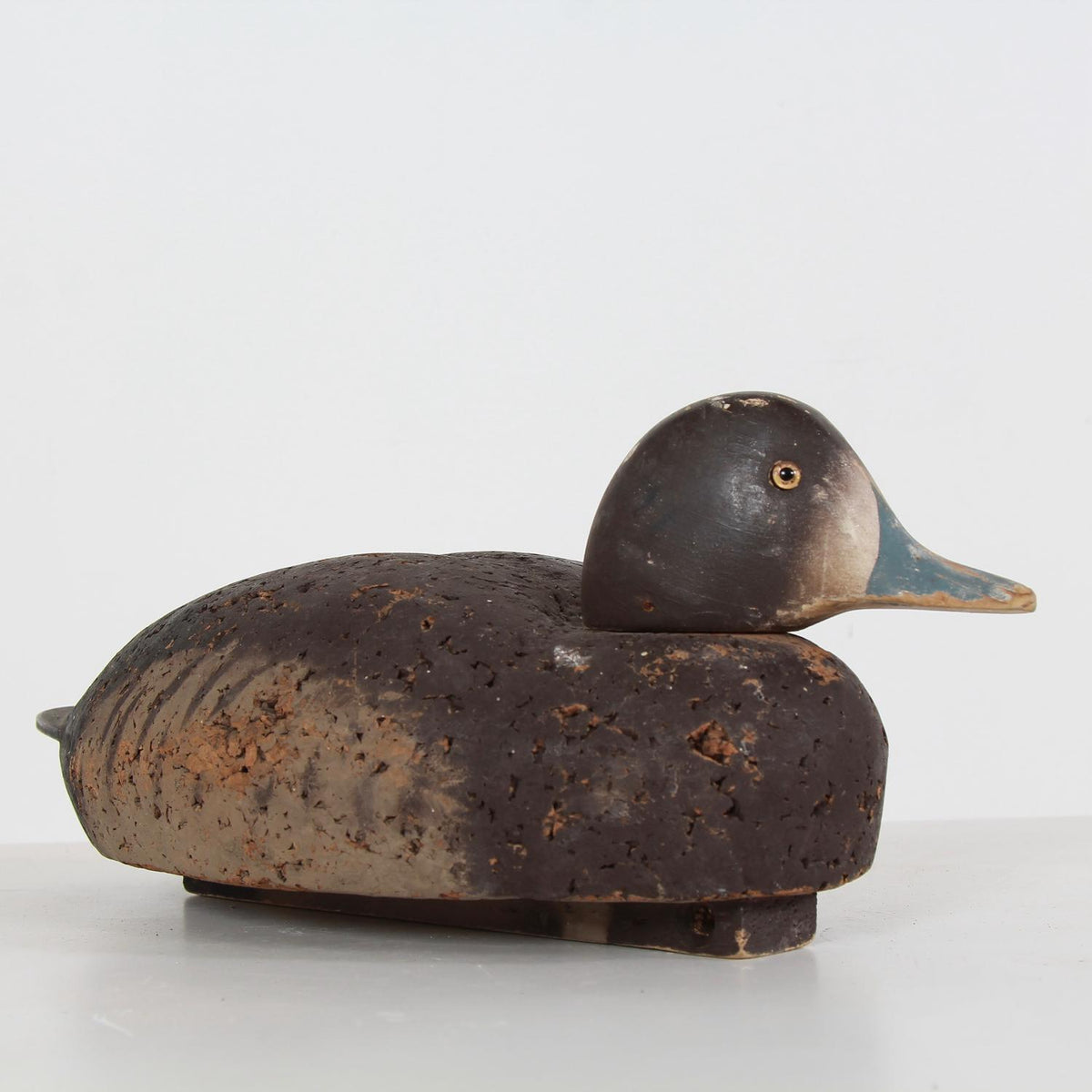 Original American Early 20thC  Folk Art Cork Decoy Duck