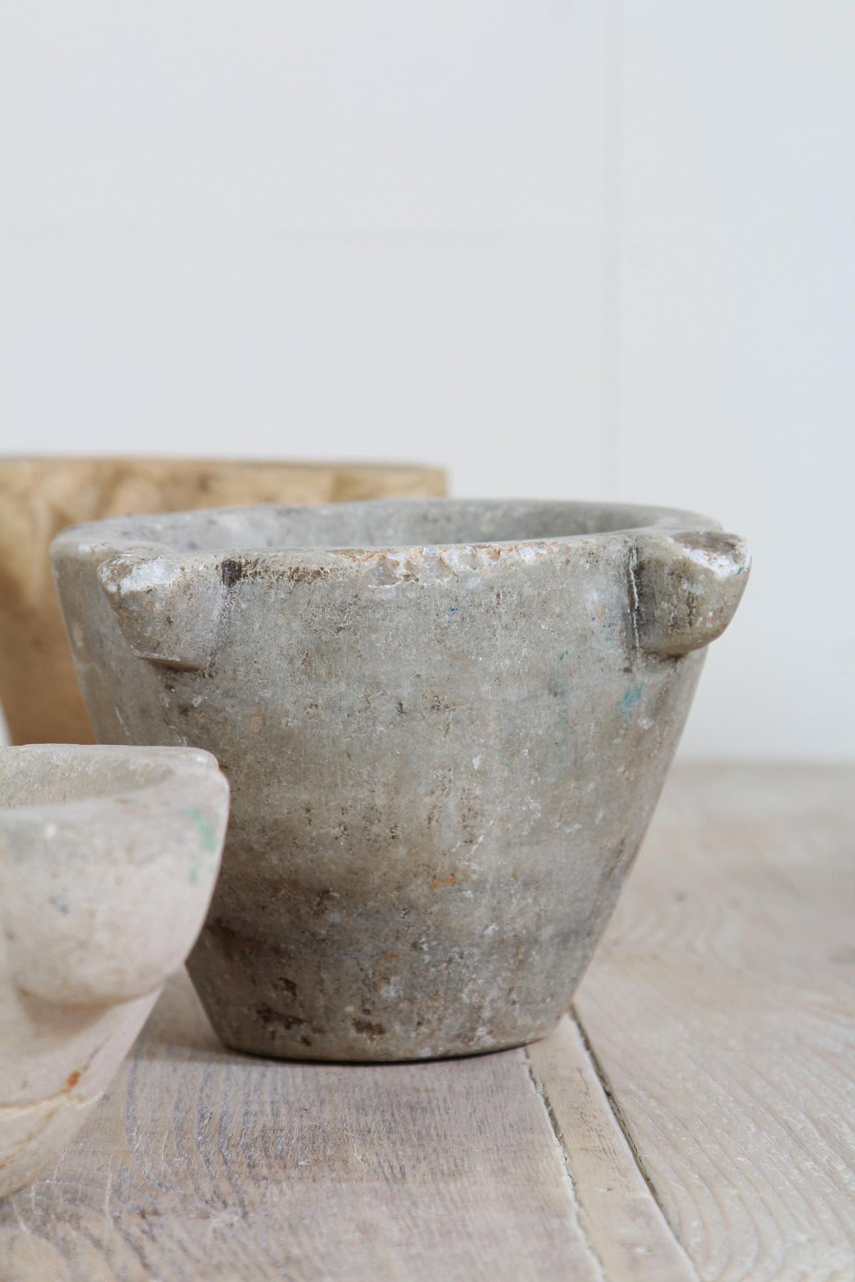 Collection of 18th Century  French Stone & Marble Mortars