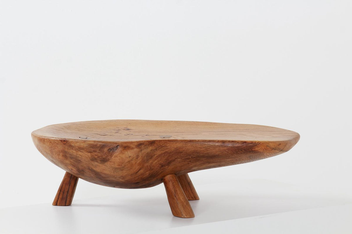 Unique Artisan Hand Carved Oak Three-Legged Platter. Please Enquire