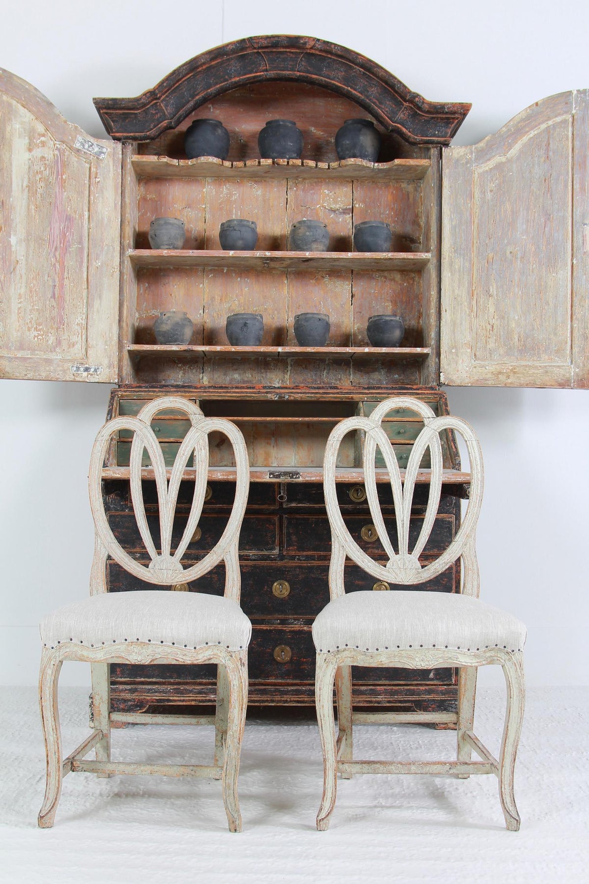 Beautiful Pair of Swedish Period Gustavian  18thC Lindome Chairs