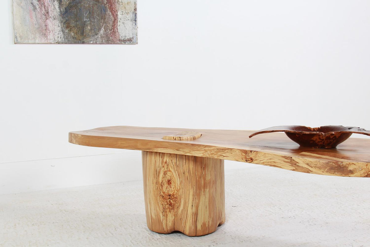 Exceptional Contemporary Sculptural Artisan Beech Coffee Table.Please Enquire