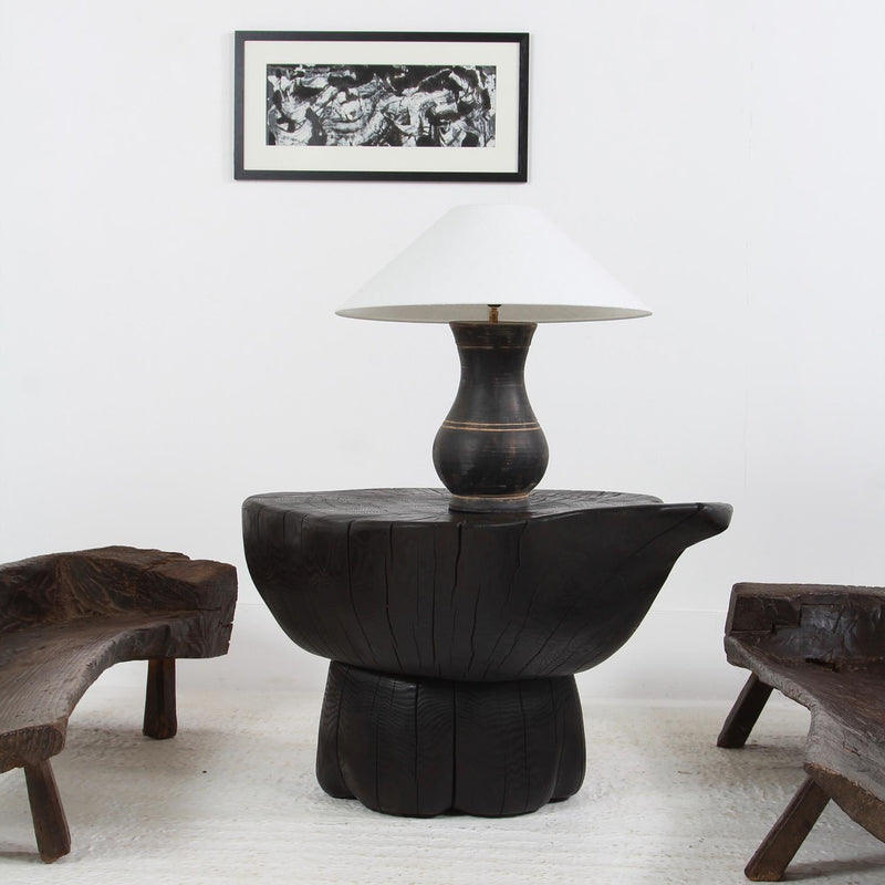 Sublime Artisan Sugi Ban ASH Skimming Stone Table.Please Enquire